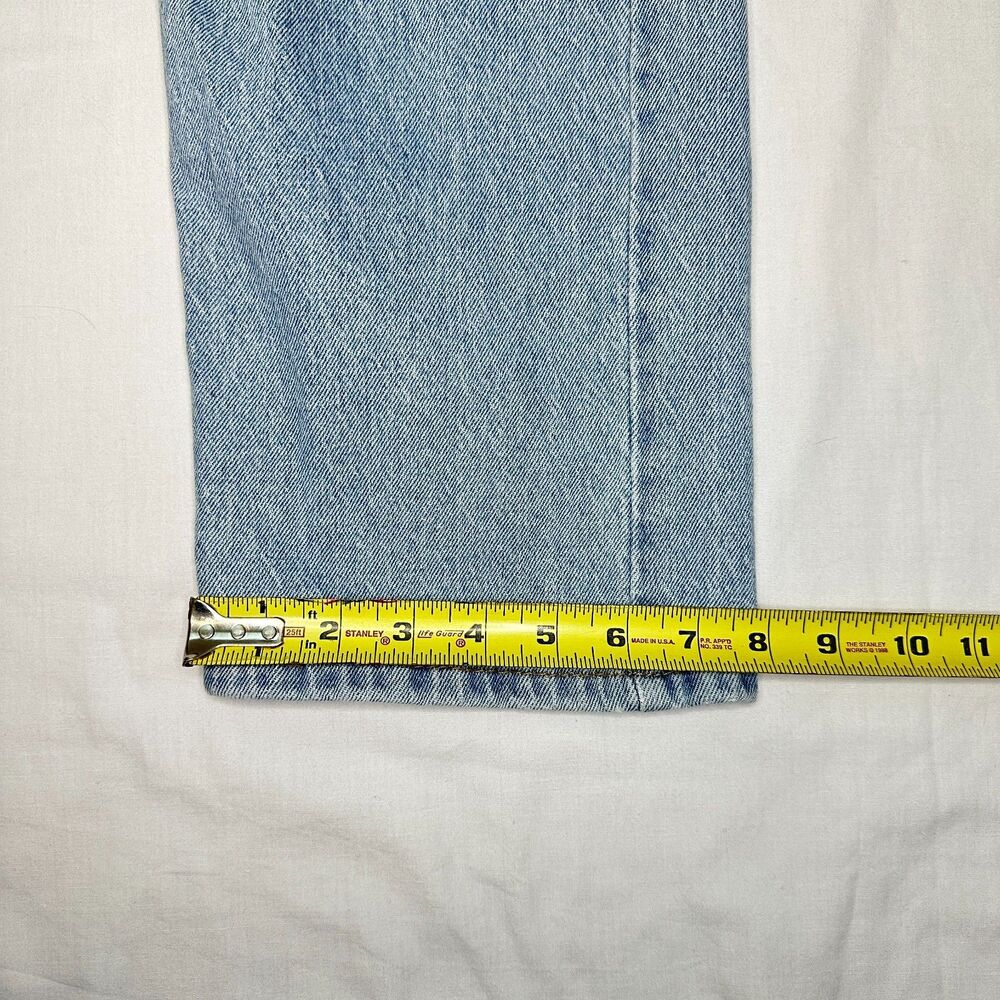 Levi's 505 Regular Fit Jeans Mens 36x34 Measured 32 Inseam Light Wash - Picture 13 of 16